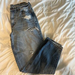 American eagle ripped wide leg jeans